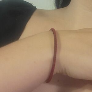 Red Thin Velvet Bracelet